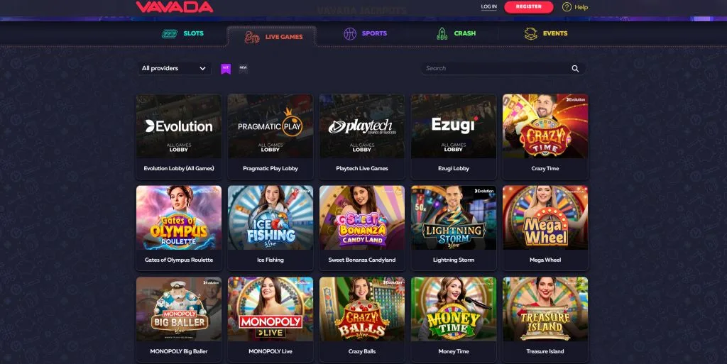 Vavada Live Casino, blackjack i rulet stolovi sa živim dilerima